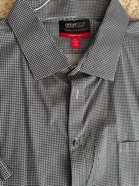 Kenneth Cole AWEARNESS Black & White Microcheck Dress Shirt